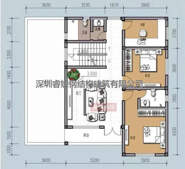 五套鄉(xiāng)間別墅小戶型，2層5臥室?guī)к噹?，超級?jīng)濟(jì)實(shí)惠（帶設(shè)計圖）(圖9)