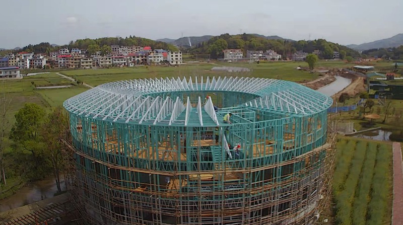 輕鋼結(jié)構(gòu)圓形建筑項目，造型靈活！