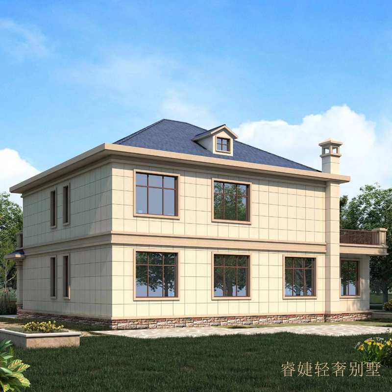 農(nóng)村42萬二層自建別墅設(shè)計(jì)圖，占地120平米左右，戶型極好(圖3)