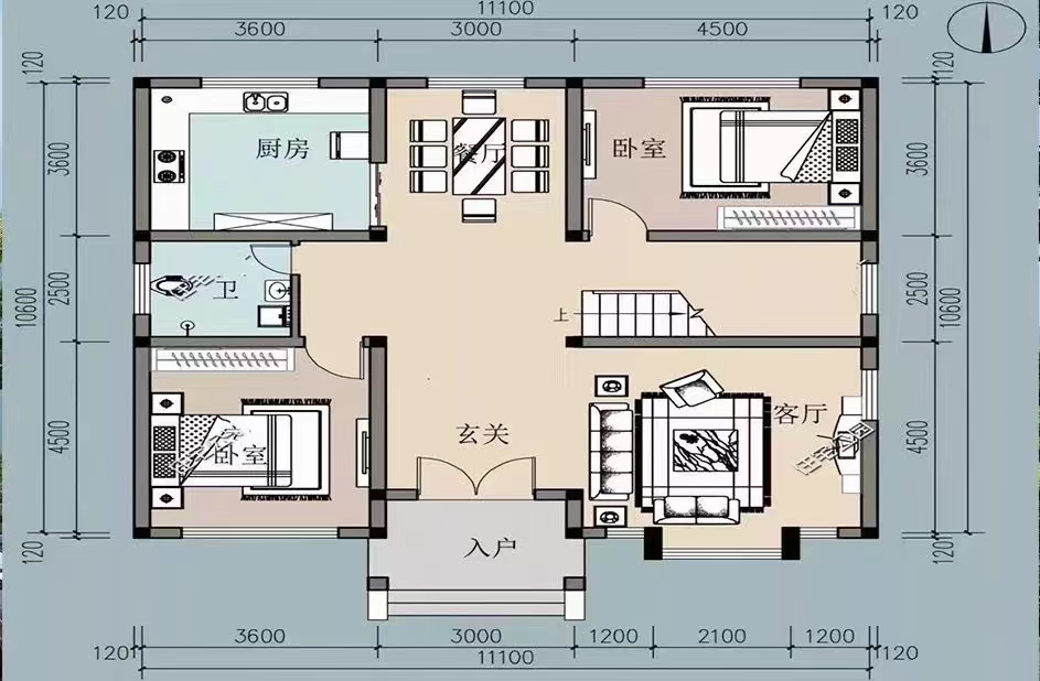 2套占地120平二層輕鋼別墅，外觀大方布局合理，30多萬(wàn)就能建！(圖2)