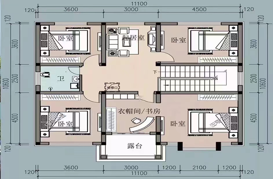 2套占地120平二層輕鋼別墅，外觀大方布局合理，30多萬(wàn)就能建！(圖3)